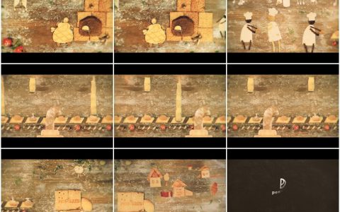 316战斗民族超费工的麵包广告～没有用动画！每一格画面都是重新移动