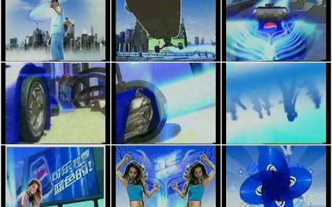 1318百事可乐蓝色卡通世界篇